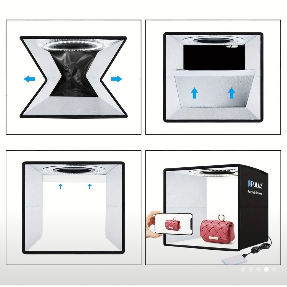 Photo Studio Light Box 9.8 inch with 12 Colors Backdrops - Picture 7 of 9